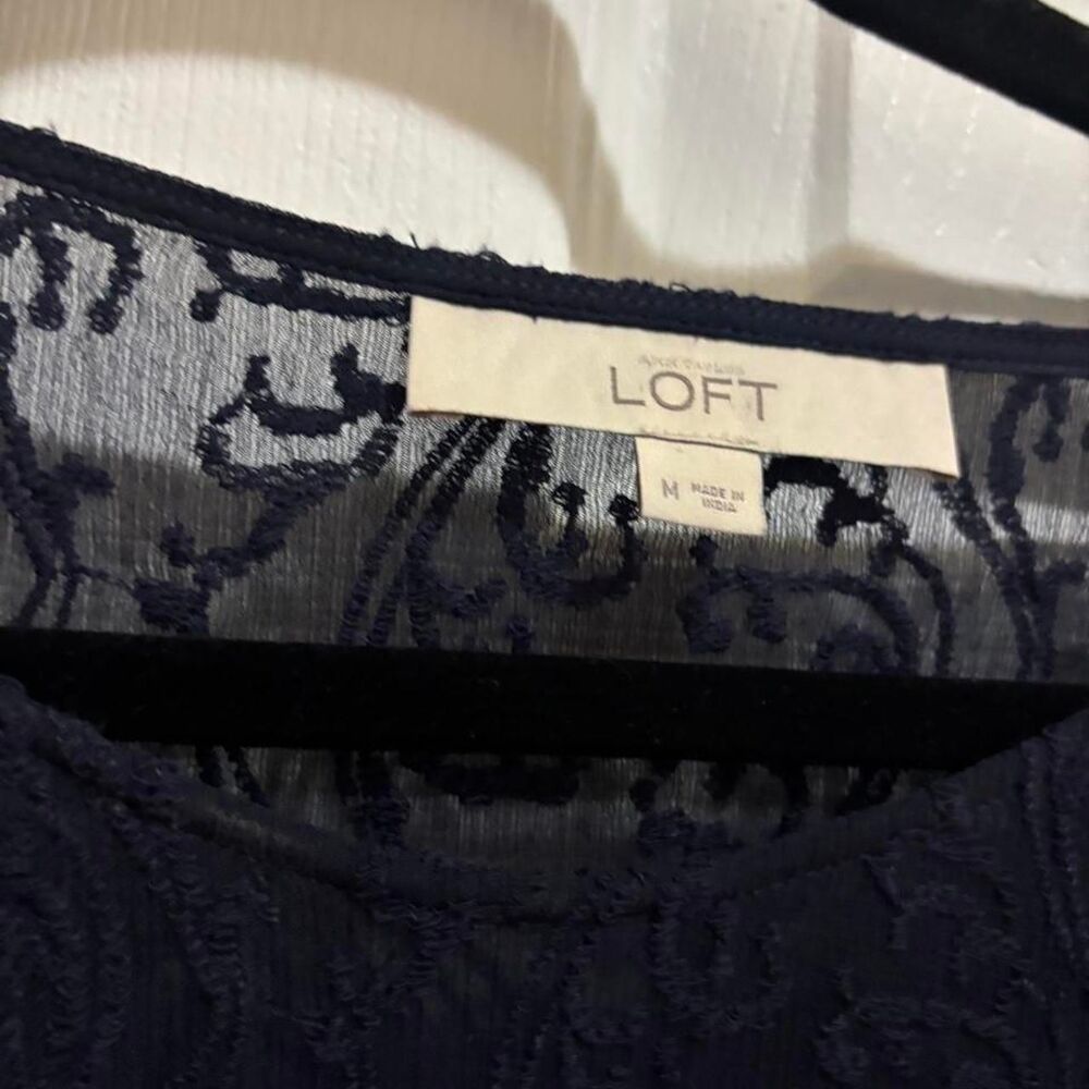 Loft Women's Navy and Blue Blouse